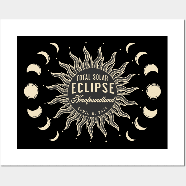 Total Solar Eclipse Newfoundland Canada April 2024 Wall Art by TGKelly